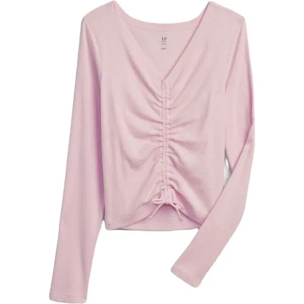 GAP GAP RUCHED Момичешка тениска, розово, размер