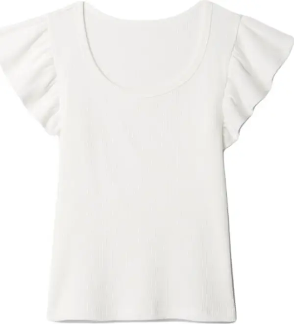 GAP GAP SCOOP Детска тениска, бяло, размер