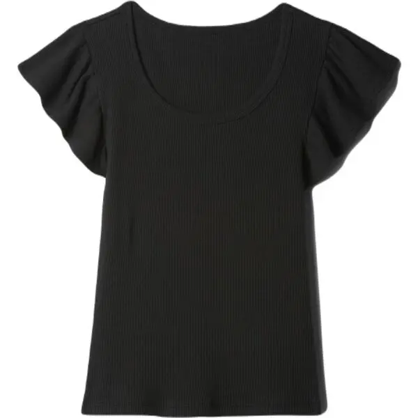 GAP GAP SCOOP Детска тениска, черно, размер