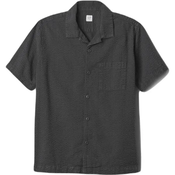 GAP GAP SEERSUCKER Детска риза, тъмносиво, размер