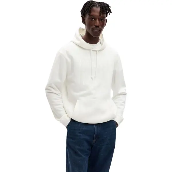 GAP GAP SHINE LOGO Мъжки суитшърт, бяло, размер