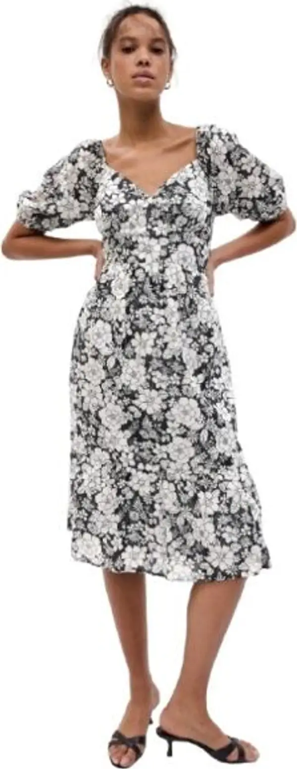 GAP GAP SS PUFF Дамска рокля, черно, размер