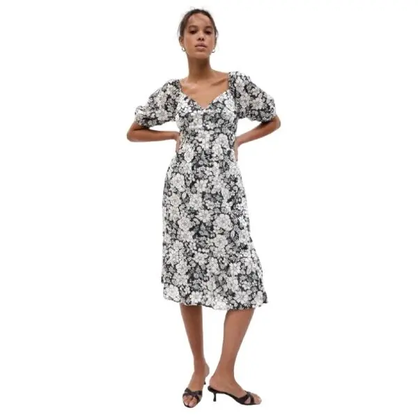 GAP GAP SS PUFF Дамска рокля, черно, размер