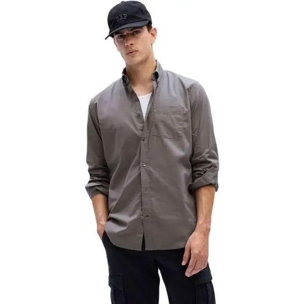 GAP GAP СТАНДАРТ Мъжка риза, сиво, размер
