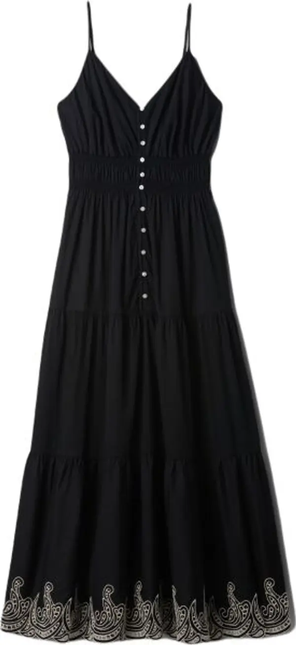 GAP GAP TIERED MAXI Дамска рокля, черно, размер