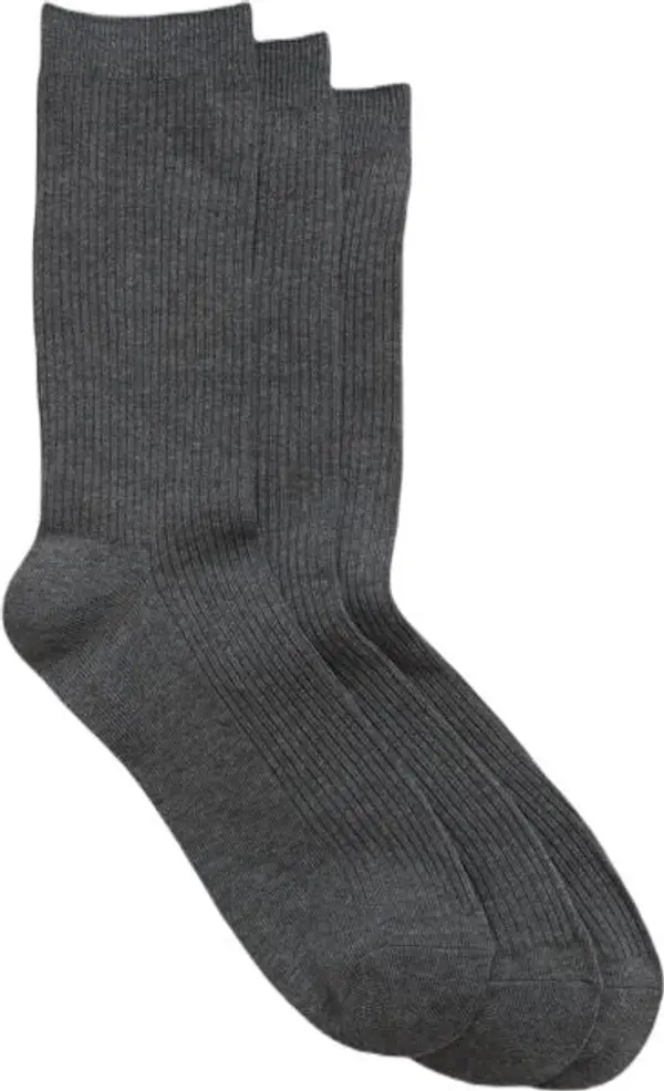 GAP GAP V-BASIC CREW 3PK Мъжки чорапи, тъмносиво, размер UNI