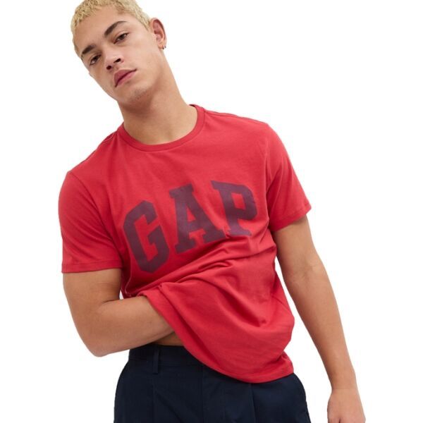 GAP GAP V-BASIC LOGO T Мъжка тениска, червено, размер
