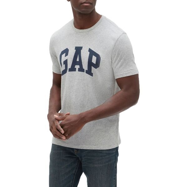 GAP GAP V-BASIC LOGO T Мъжка тениска, сиво, размер