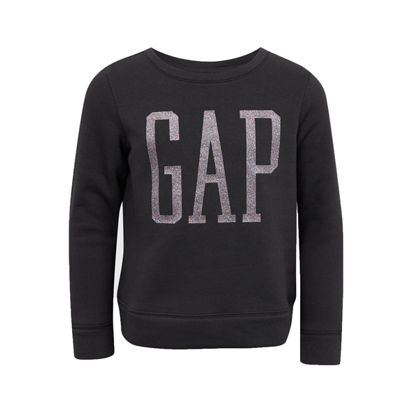 GAP GAP V-DB LOGO CREW Момичешки суитшърт, черно, размер