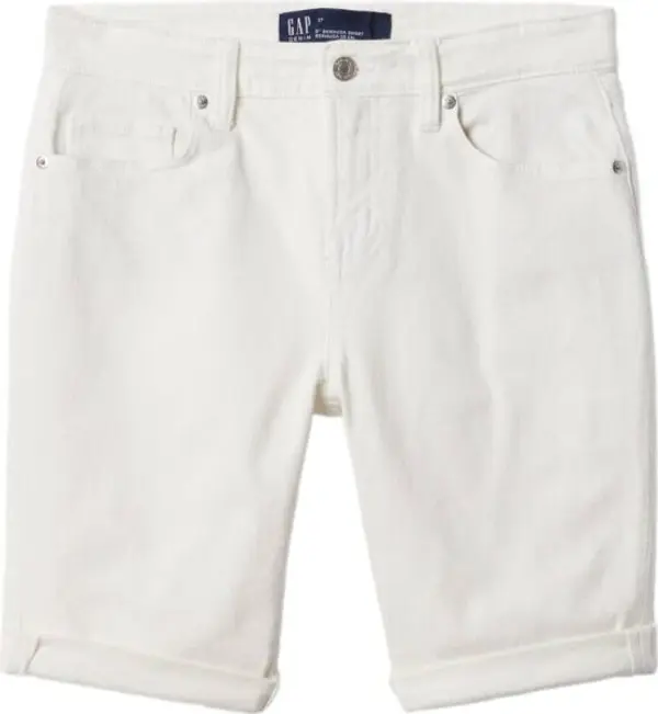 GAP GAP V-DENIM BERMUDA Дамски къси панталони, бяло, размер