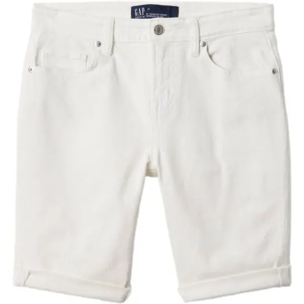 GAP GAP V-DENIM BERMUDA Дамски къси панталони, бяло, размер