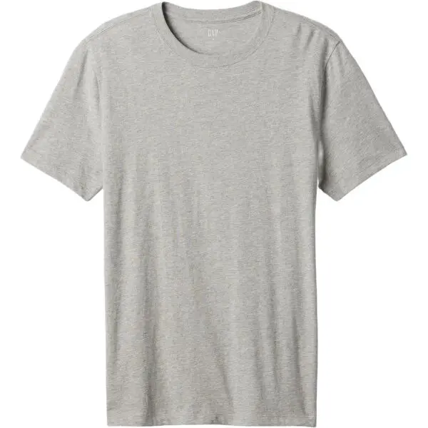 GAP GAP V-EVERYDAY SOFT CREW - SOLID Мъжка тениска, сиво, размер