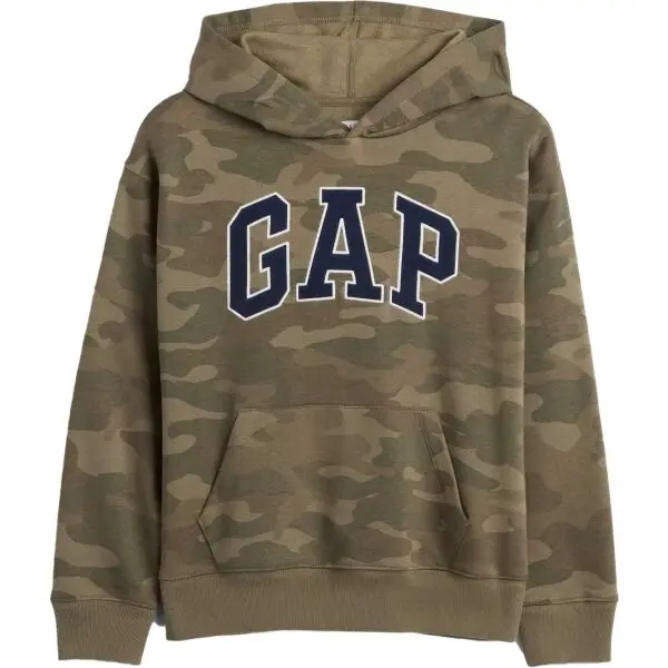GAP GAP V-FA FASH LOGO PO CAMO Детски суитшърт, khaki, размер