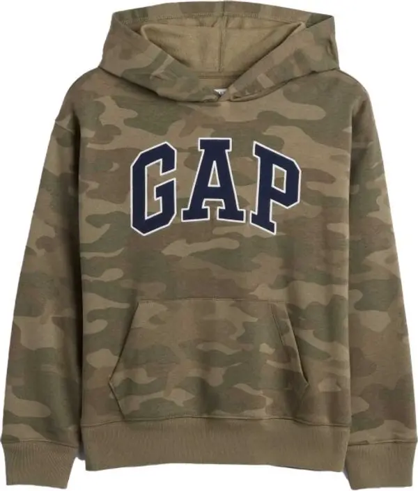GAP GAP V-FA FASH LOGO PO CAMO Детски суитшърт, khaki, размер