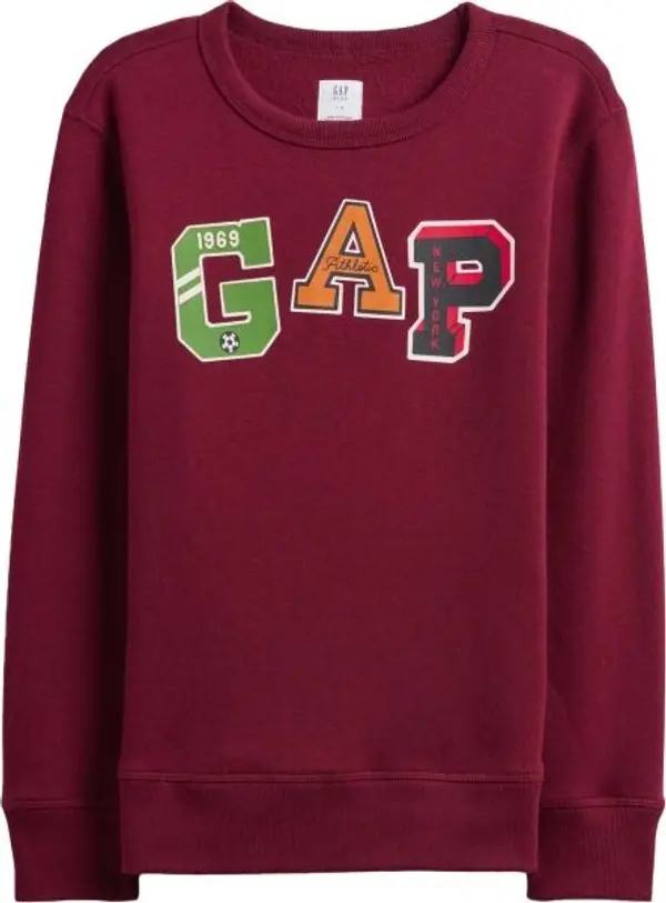 GAP GAP V-FA LOGO CREW Момчешки суитшърт, червено, размер