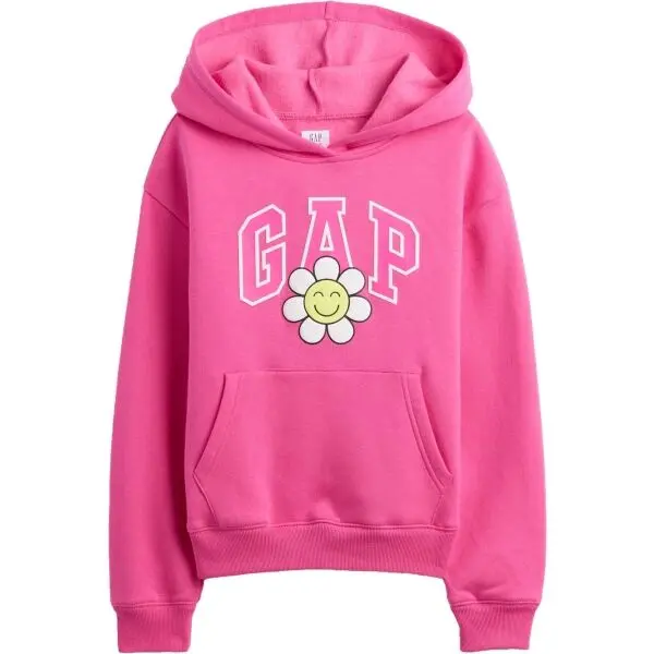 GAP GAP V-FA LOGO HERITAGE PO Детски суитшърт, розово, размер
