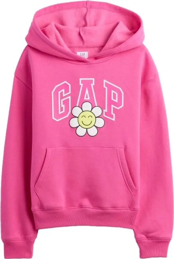 GAP GAP V-FA LOGO HERITAGE PO Детски суитшърт, розово, размер