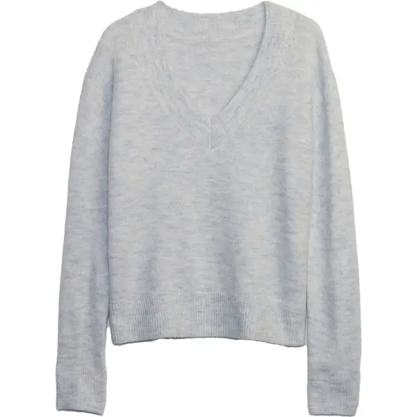 GAP GAP V-FOREVERCOZY Дамски пуловер, сиво, размер