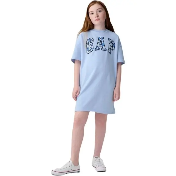 GAP GAP V-FR LOGO Детска рокля, светлосиньо, размер