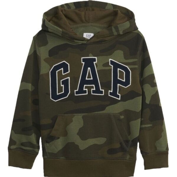GAP GAP V-FRC FT NEW CAMPUS LOGO HOOD CAMO Суитшърт за момчета, khaki, размер