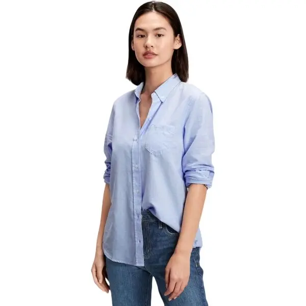 GAP GAP V-FRCH FITTED OXFORD Дамска риза, светлосиньо, размер