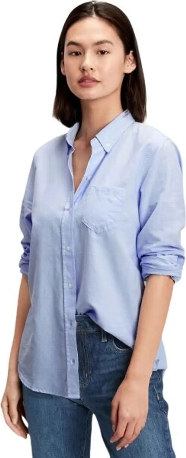 GAP GAP V-FRCH FITTED OXFORD Дамска риза, светлосиньо, размер