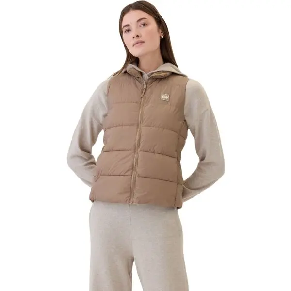 GAP GAP V-FRCH ЛОГО Дамски елек, кафяво, размер