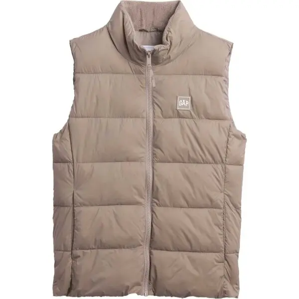 GAP GAP V-FRCH LOGO LW PUFFER Дамски елек, бежово, размер