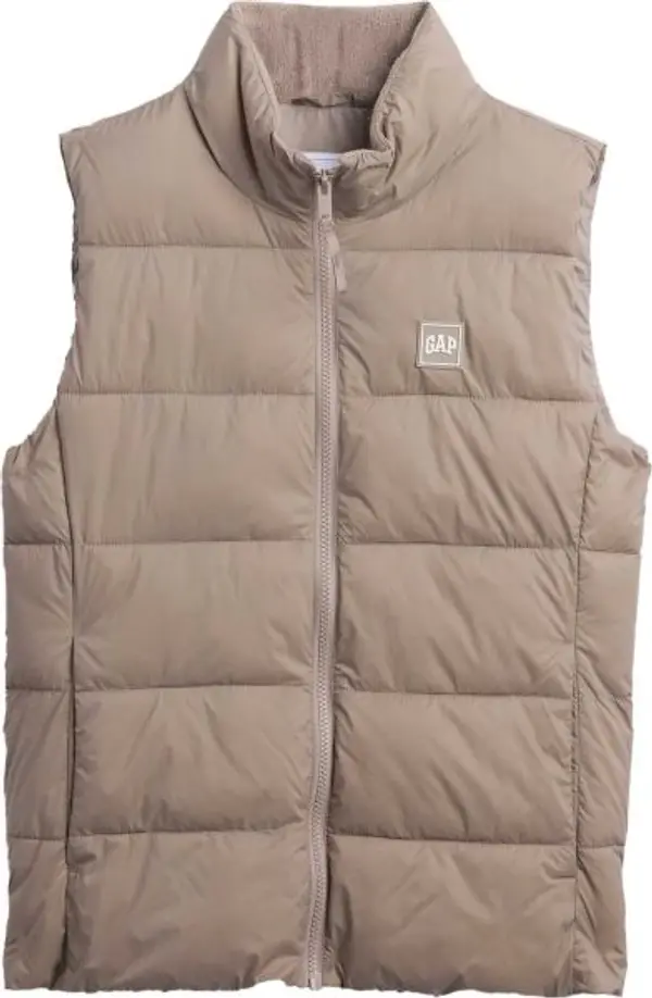 GAP GAP V-FRCH LOGO LW PUFFER Дамски елек, бежово, размер