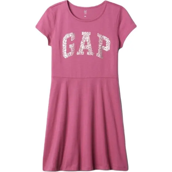 GAP GAP V-FRCH LOGO Момичешка рокля, розово, размер