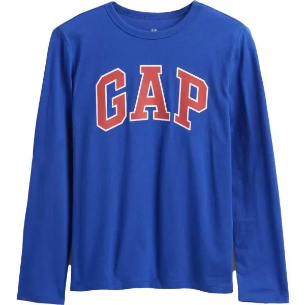 GAP GAP V-FRCH LS LOGO VALUE TEE Детска тениска, синьо, размер