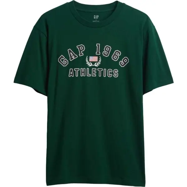 GAP GAP V-FRCH SS GAP VINTAGE GRAPHICS Мъжка тениска, тъмнозелено, размер