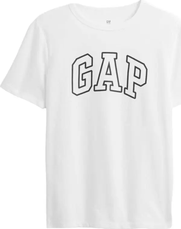 GAP GAP V-FRCH SS LOGO TEE - NO FILL Момчешка тениска, бяло, размер