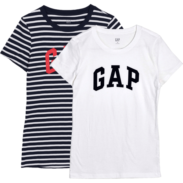 GAP GAP V-GAP FRANCHISE CLSC TEE PACK Дамска тениска, бяло, размер