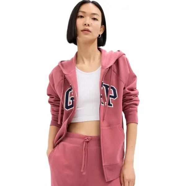 GAP GAP V-GAP HERITAGE FZ HD Дамски суитшърт, розово, размер