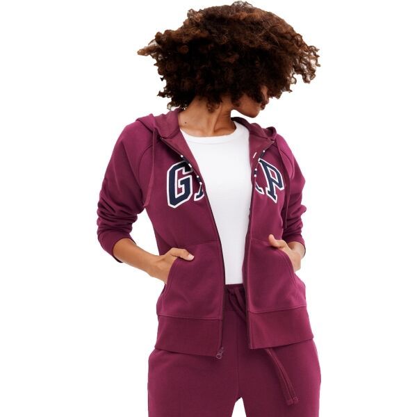 GAP GAP V-GAP HERITAGE FZ HD Дамски суитшърт, винен, размер