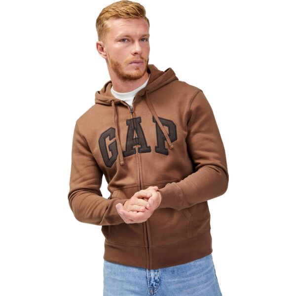 GAP GAP V-HERITAGE LOGO FZ SNL Мъжки суитшърт, кафяво, размер