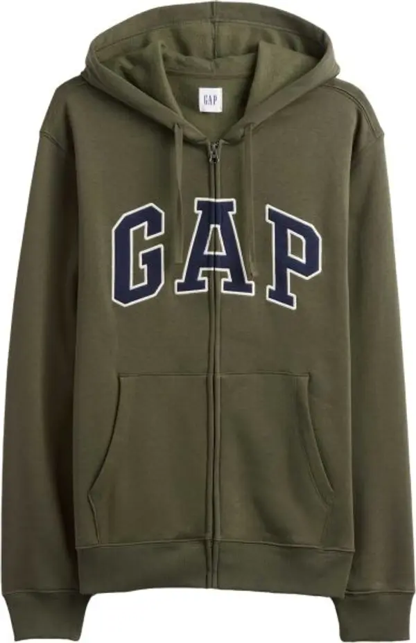 GAP GAP V-HERITAGE LOGO FZ SNL Мъжки суитшърт, тъмнозелено, размер