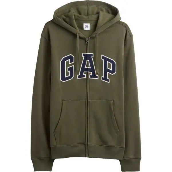 GAP GAP V-HERITAGE LOGO FZ SNL Мъжки суитшърт, тъмнозелено, размер