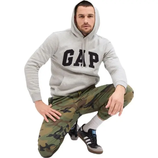 GAP GAP V-HERITAGE LOGO Мъжки суитшърт, сиво, размер
