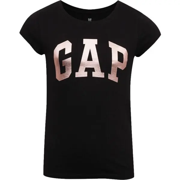 GAP GAP V-HS SS VALUE LOGO TEE Момичешка тениска, черно, размер