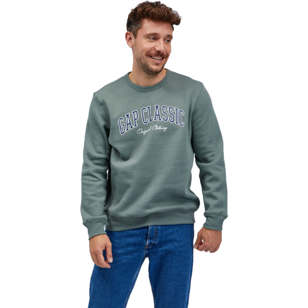 GAP GAP V-INTX LOGO FASHION CREW Мъжки суитшърт, сиво, размер