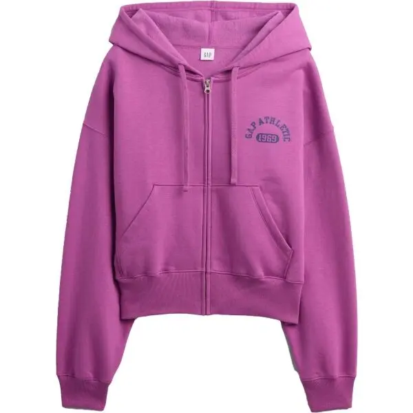 GAP GAP V-LOGO ABV HIGH RIB FZ Дамски суитшърт, лилаво, размер