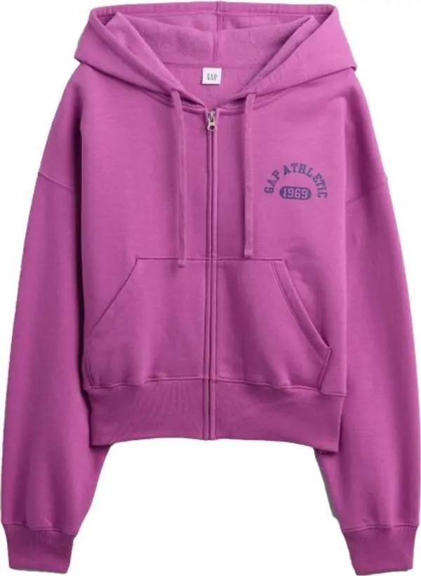 GAP GAP V-LOGO ABV HIGH RIB FZ Дамски суитшърт, лилаво, размер