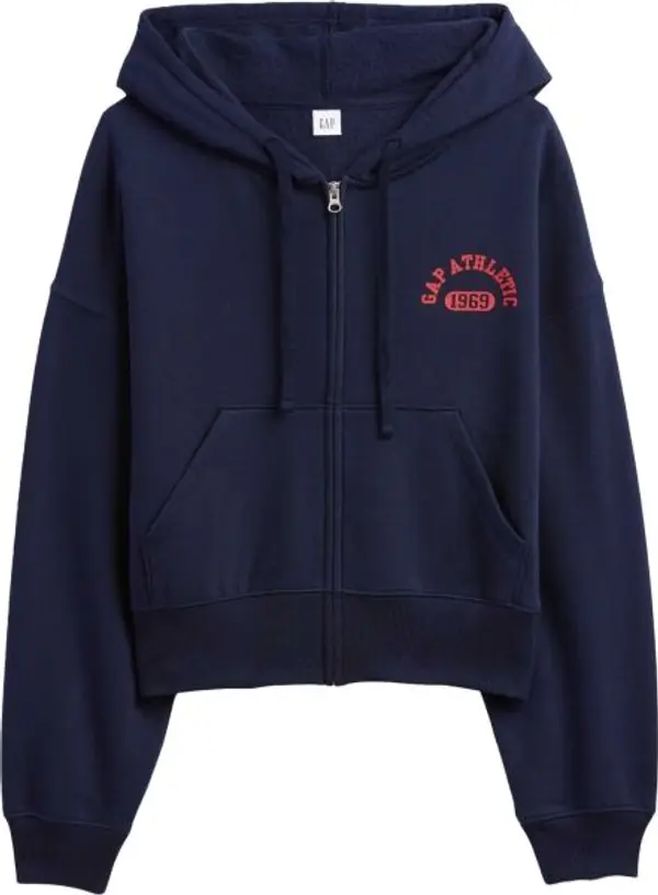 GAP GAP V-LOGO ABV HIGH RIB FZ Дамски суитшърт, тъмносин, размер