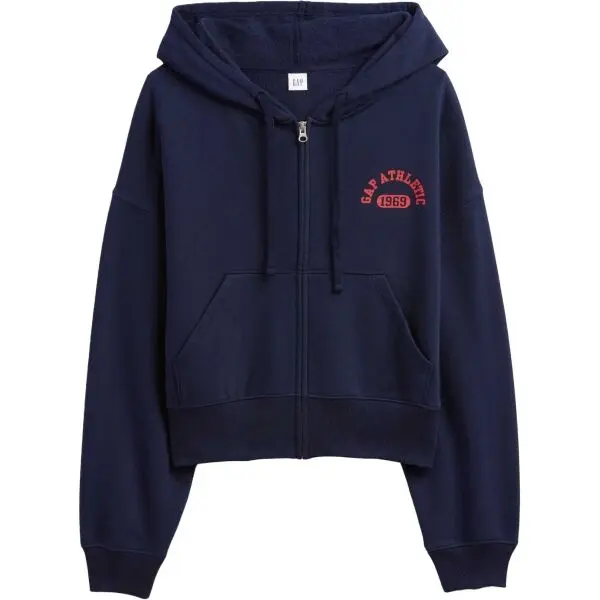 GAP GAP V-LOGO ABV HIGH RIB FZ Дамски суитшърт, тъмносин, размер