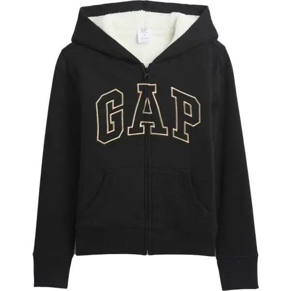 GAP GAP V-LOGO HERITAGE SHERPA FZ Момичешки затоплящ суитшърт, черно, размер