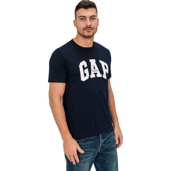 GAP GAP V-LOGO ORIG ARCH Мъжка тениска, тъмносин, размер