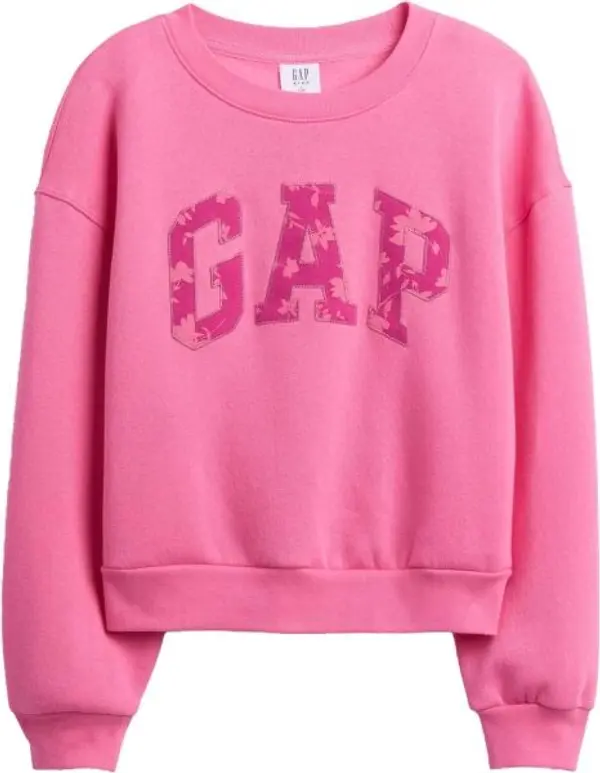 GAP GAP V-LOGO WEDGE CREW Момичешки суитшърт, розово, размер