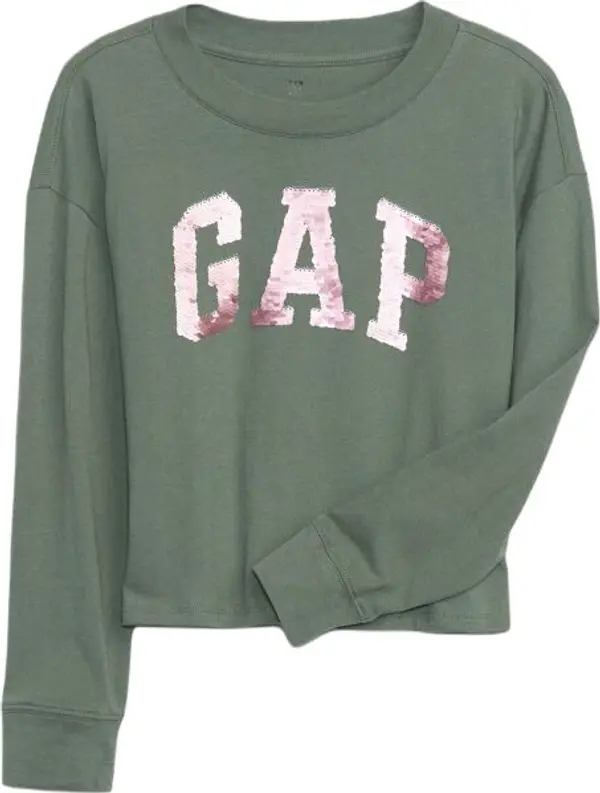 GAP GAP V-LS ELV LOGO Момичешка тениска, khaki, размер